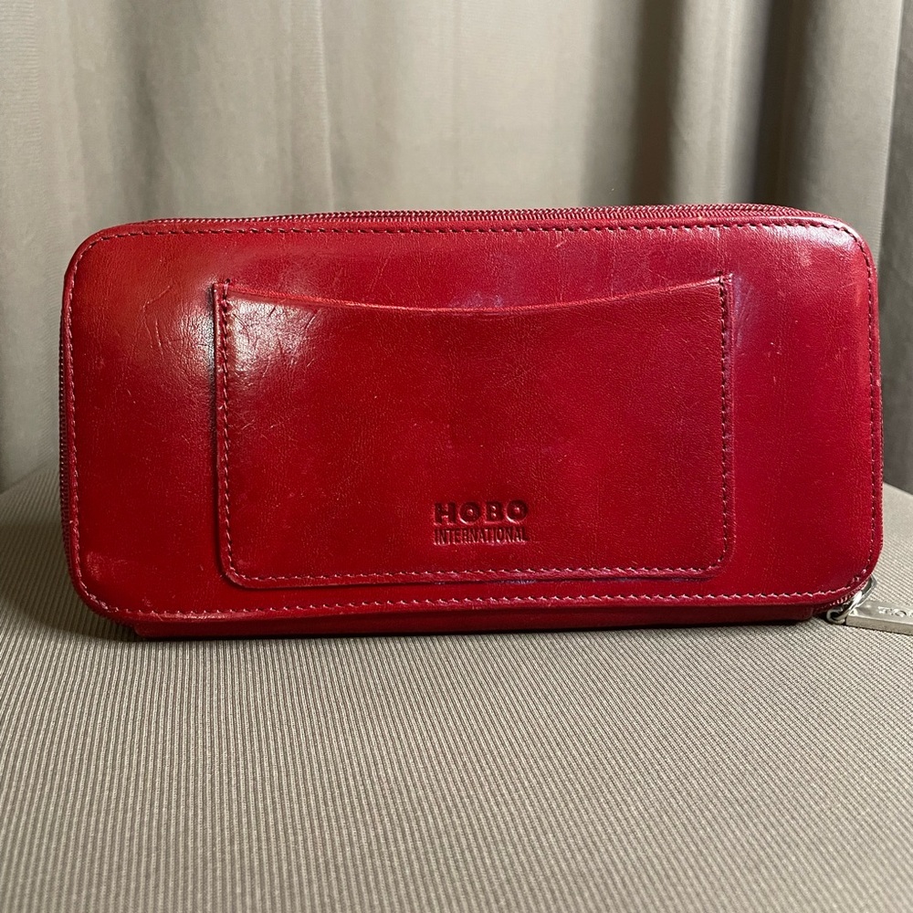 ♥️ HOBO “ Lauren” Red Leather Wallet